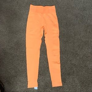 Orange gymshark flex leggings
